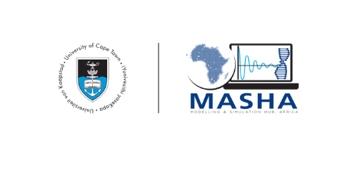 The Modelling and Simulation Hub, Africa (MASHA) logo
